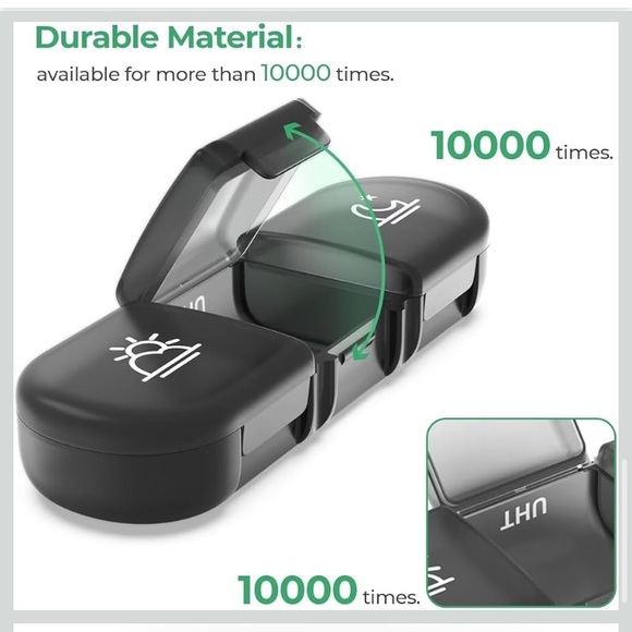 BPA Free 3x/day Weekly Pill / Craft Organizer & case, durable travel light-proof - Picture 5 of 10